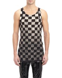 Haider Ackermann Broken Damier Tank - Lyst