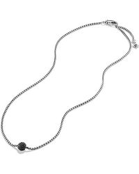 David Yurman Petite Pavé Necklace With Diamonds - Lyst