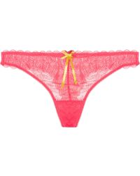 Elle Macpherson Beach Babe Stretch-Lace Thong - Lyst