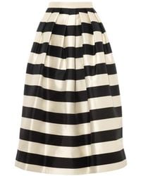 Tibi Escalante Striped Silk Full Skirt - Lyst