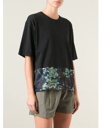 MSGM Floral Hem Top - Lyst
