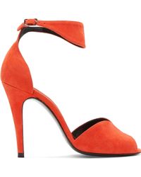 Pierre Hardy Orange Suede Arletty Heels - Lyst