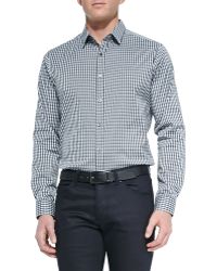 Theory Check Long-Sleeve Sport Shirt - Lyst