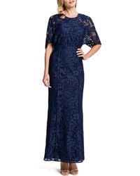 Cynthia Steffe Mara Half-Sleeve Lace Maxi Dress - Lyst