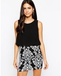 Tfnc Michelle Dress With Barqoue Print Skirt - Lyst