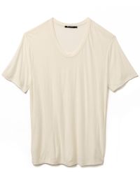 T By Alexander Wang Slub Low Neck T-Shirt - Lyst