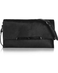Christian Louboutin Rougissime Calf Hair And Leather Clutch - Lyst