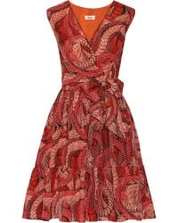 Issa Printed Cotton And Silk-Blend Dress - Lyst