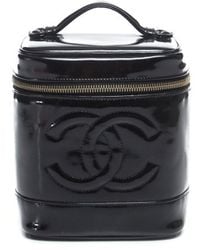 Chanel Pre-Owned Patent Leather Vertical Cosmetic Case - Lyst