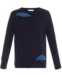 OSMAN Beaded-Clouds Cashmere Sweater - Lyst