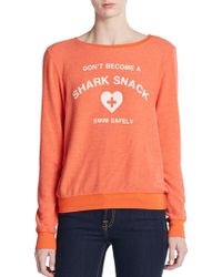 Wildfox Shark Snack Sweatshirt - Lyst