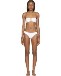 Proenza Schouler White Barbell Bandeau Two_Piece Bikini - Lyst