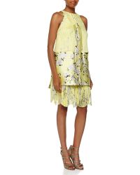 J. Mendel Abstract Mini Shift Dress - Lyst