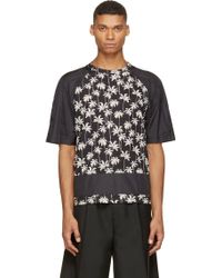 MSGM Black Palm Tree Print T_Shirt - Lyst