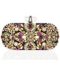 Marchesa Lily Crystal Embroidered Clutch - Lyst