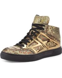 Alejandro Ingelmo Iridescent Leopard Print High-Top Sneaker - Lyst