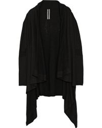 Rick Owens Draped Cashmere Cardigan - Lyst