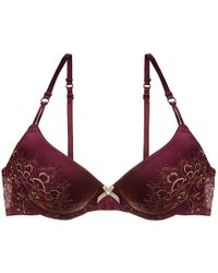 Elle Macpherson Golden Talisman Contour Plunge Bra - Lyst