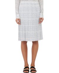 Vince Smudged Pinstripe Pleated Skirt - Lyst