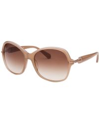 Balmain Women'S Square Beige Sunglasses Logo Accent - Lyst
