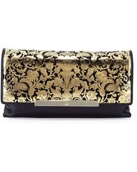 Christian Louboutin Rougissime Floral Laser-Cut Leather Clutch Bag - Lyst