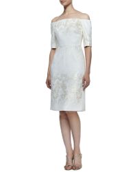 J. Mendel Jacquard Off-Shoulder Dress - Lyst