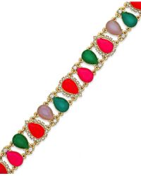 Kate Spade Gold-Tone Multicolor Balloon Stone Bracelet - Lyst