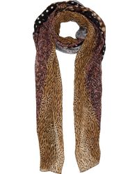 Saint Laurent Patchwork Chiffon Scarf - Lyst