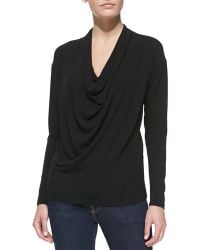 Michael Kors Long-Sleeve Matte Jersey Top - Lyst