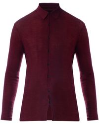Burberry Prorsum Knitted Polo Shirt - Lyst