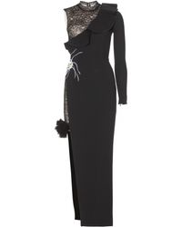 Alessandra Rich Lace And Silk Dress - Lyst