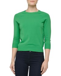 Michael Kors Crewneck Crepe Raglan Sweater - Lyst