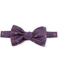 Alexander McQueen Prince Of Wales Pre-Tied Skull-Print Bow Tie - Lyst