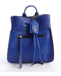 Olivia Harris Blueberry Leather Small Backpack - Lyst