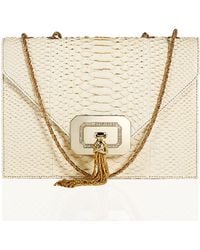 Marchesa Casati Python Tassel Shoulder Bag - Lyst