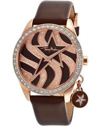 Thierry Mugler Women'S Brown Genuine Leather Brown Dial - Lyst