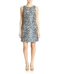 Eliza J Beaded Animal Print Dress - Lyst