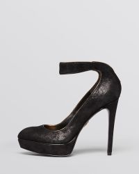 Pour La Victoire Ankle Strap Platform Evening Pumps - Avi High Heel - Lyst