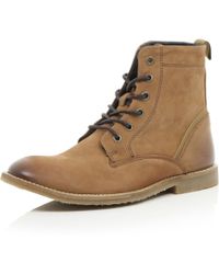 mens brown boots river island