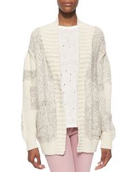 Iro Yolane Mixed-Knit Cardigan - Lyst
