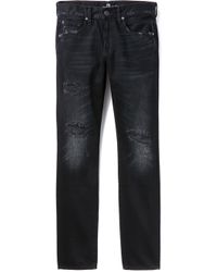 7 For All Mankind Paxtyn Tapered Skinny Jeans - Lyst