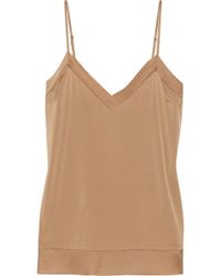 By Malene Birger Maite Stretch-Silk Satin Top - Lyst