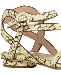 Chelsea Paris Snakeskin Amor Sandals - Lyst
