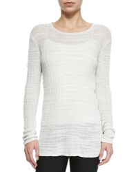 Helmut Lang Lightweight Knit See-Through Sweater - Lyst
