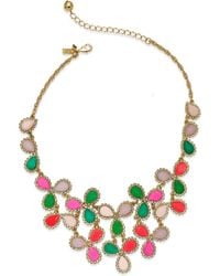 Kate Spade Gold-Tone Multicolor Balloon Stone Statement Necklace - Lyst