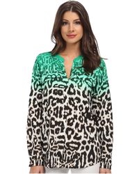 Calvin Klein Print Crew Neck Roll Sleeve - Lyst