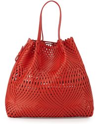 Nina Ricci Pamina Woven Leather Tote Bag W/ Wallet - Lyst