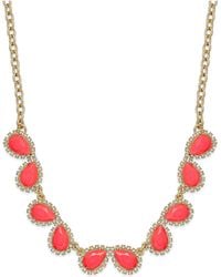 Kate Spade Gold-Tone Balloon Stone Mini Row Necklace - Lyst