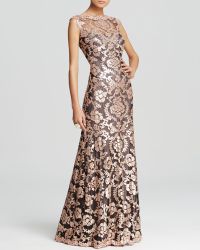 Tadashi Shoji Gown - Sleeveless Sequin Lace - Lyst