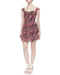 Joie Edelfina Floral-Print Silk Dress - Lyst